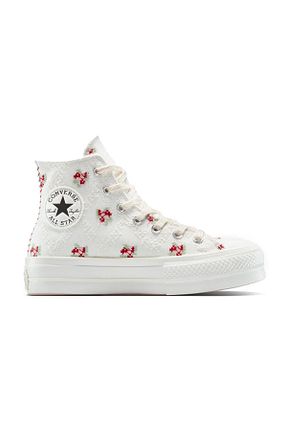 کفش اسنیکر نباتی زنانه بند دار Converse - کد 931719893