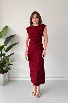 لباس زرشکی زنانه بافتنی MaziButik - کد 931709238