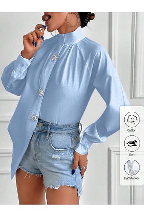 پیراهن آبی زنانه گشاد Amorti - کد 931702069