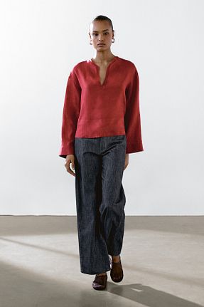 پیراهن قرمز زنانه رگولار Massimo Dutti - کد 931726004