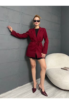 کت زرشکی زنانه رگولار Leo Ferre - کد 931734652