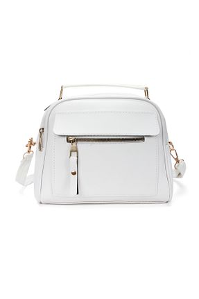 کیف دوشی سفید زنانه چرم مصنوعی Adelina Bags - کد 931726496