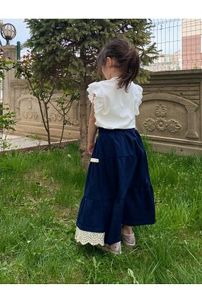 دامن سرمه ای بچه گانه پنبه ای MODA - کد 932351182
