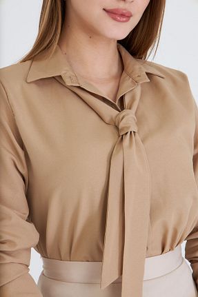 پیراهن قهوه ای زنانه رگولار armonika - کد 931738777