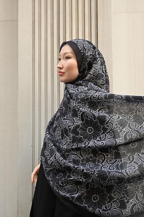 شال مشکی زنانه پنبه ای Pull Scarfs - کد 931743367