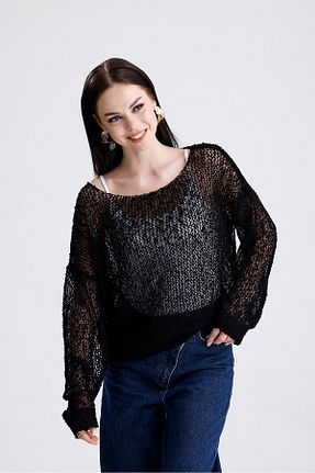 بلوز مشکی زنانه ساده macharel jeans - کد 931738399