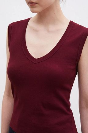 بلوز زرشکی زنانه ساده VODENS - کد 931230216