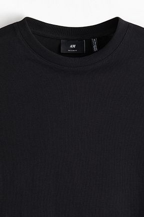 تیشرت مشکی مردانه رگولار H&M - کد 931819576