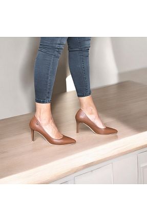کفش استایلیتو قهوه ای پاشنه نازک NEVE SHOES - کد 932622756