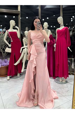 لباس مجلسی و فارغ التحصیلی صورتی زنانه پلی استر missswans - کد 931854260