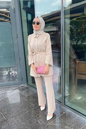 ست بالاتنه و پائین تنه قهوه ای زنانه ByBensu - کد 931883377