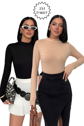 بادی رنگی زنانه یقه ماهیگیر Lunamiratto - کد 896674507