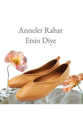بابت قهوه ای زنانه چرم خالص Escarpinshoes - کد 923371745