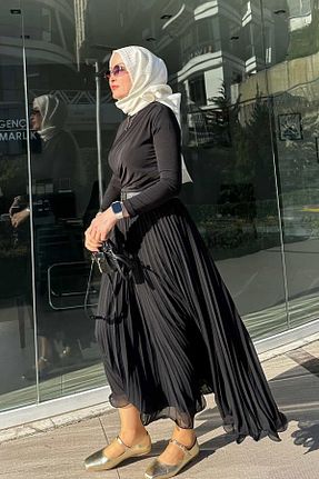 دامن مشکی زنانه پنبه ای ByBensu - کد 931883292