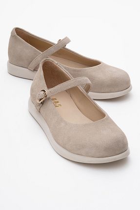 بابت بژ زنانه چرم خالص luvishoes - کد 931880465