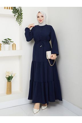 لباس حجاب سرمه ای زنانه رگولار modapark.ist - کد 931893330