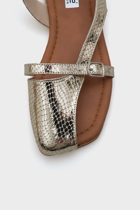 صندل متالیک زنانه پاشنه تخت Capone Outfitters - کد 902786383