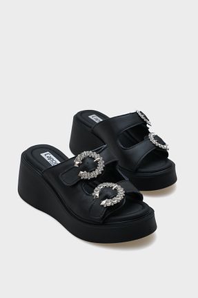 دمپائی مشکی زنانه پاشنه پر Capone Outfitters - کد 924153941