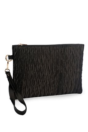 کیف پورتفوی و کلاچ مشکی زنانه پارچه ای Capone Outfitters - کد 768107947