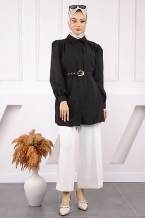 تونیک حجاب مشکی زنانه مخلوط پلی استر İmajButik - کد 931957820