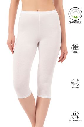 ساق شلواری سفید زنانه بافت ÖZKAN underwear - کد 986092