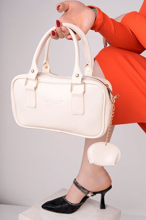 کیف دوشی بژ زنانه چرم مصنوعی pasyone - کد 931954655