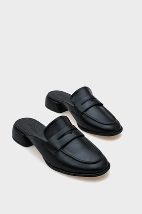 دمپائی مشکی زنانه چرم مصنوعی Capone Outfitters - کد 875714963