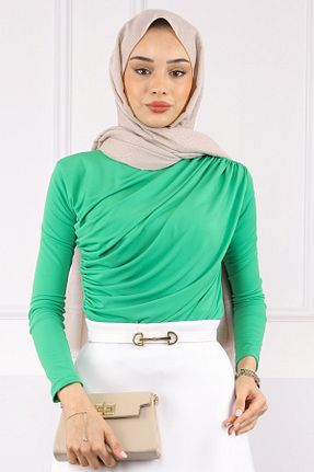 بلوز حجاب سبز زنانه رگولار İmajButik - کد 931963718