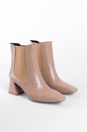 بوت / نیم بوت بژ زنانه چرم مصنوعی Capone Outfitters - کد 872464465
