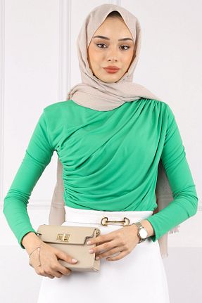 بلوز حجاب سبز زنانه رگولار İmajButik - کد 931963718