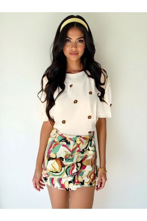 تیشرت سفید زنانه Relaxed why lili - کد 931982519