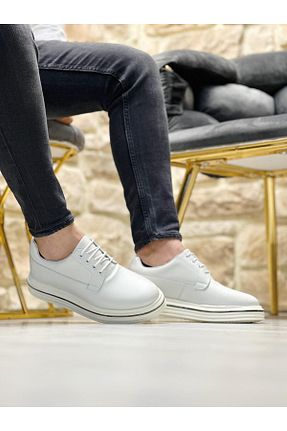 کفش اسنیکر سفید مردانه چرم اصل ByItallanoshoes - کد 931979552