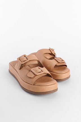 دمپائی بژ زنانه چرم خالص Capone Outfitters - کد 834030951