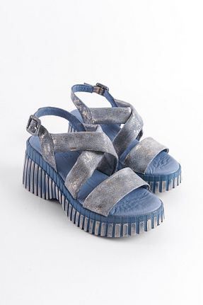 صندل آبی زنانه پاشنه پر Capone Outfitters - کد 815626149