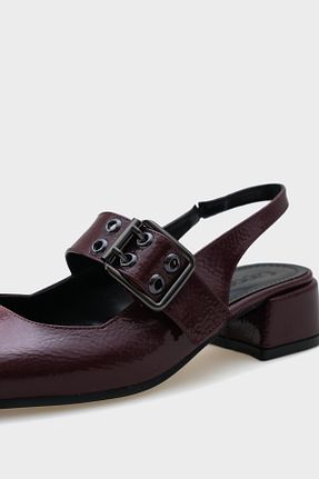 کفش پاشنه بلند کلاسیک زرشکی زنانه چرم مصنوعی Capone Outfitters - کد 898608105