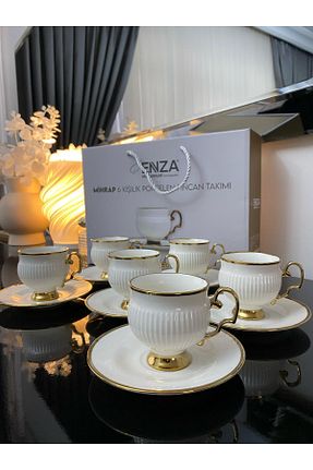 فنجان قهوه سفید 6 نفره Enza - کد 901382840