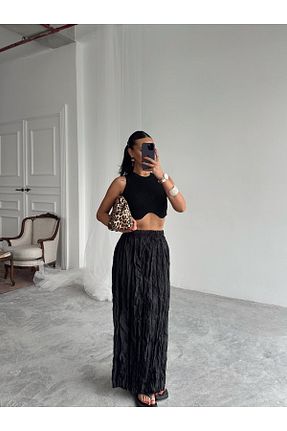 دامن مشکی زنانه پنبه ای mydukkan.co - کد 931989184