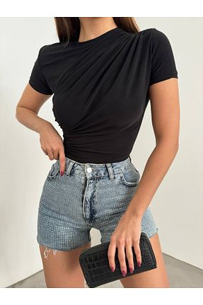 بلوز مشکی زنانه ساده MİSTİX İSTANBUL - کد 932002093