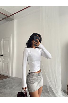 بلوز نباتی زنانه ساده mydukkan.co - کد 932020974