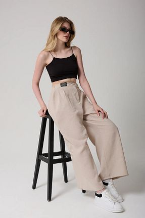 شلوار بژ زنانه بافتنی VıoShıne - کد 932022314