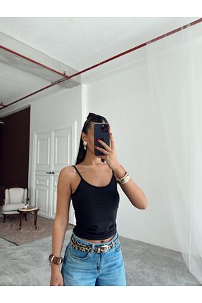 بلوز مشکی زنانه اسلیم فیت mydukkan.co - کد 932025020