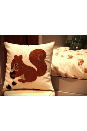 بالش و روبالشی کودک و نوزاد قهوه ای پنبه ای Melina Home Deco - کد 900522557