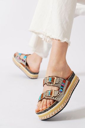 دمپائی خانگی قهوه ای زنانه پاشنه تخت Moda Pie - کد 932032306