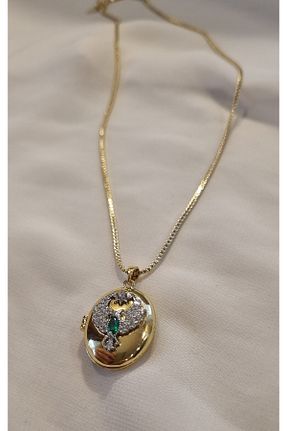گردنبند استیل ( فولاد ) زرد زنانه استیل (فولاد) AKSESUARIM - کد 932049471