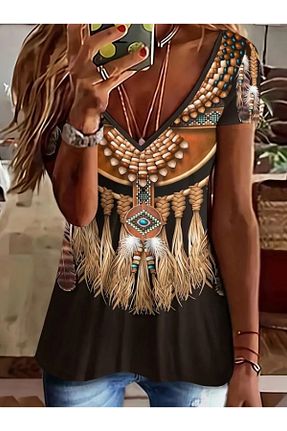 بلوز رنگی زنانه طرح دار Edolika - کد 946828642