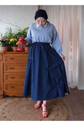 دامن سرمه ای زنانه بافتنی Kurtayfashion - کد 932058676