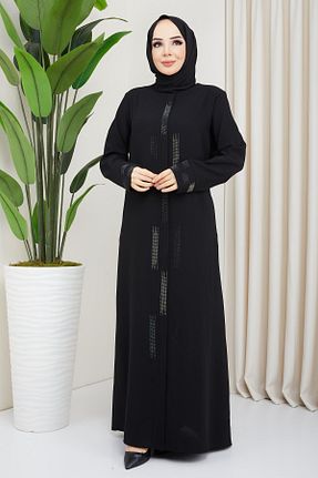 مانتو بلند حجاب مشکی زنانه hafsamina - کد 655244385
