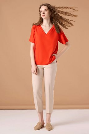 تیشرت قرمز زنانه رگولار UPGRADE - کد 932088501