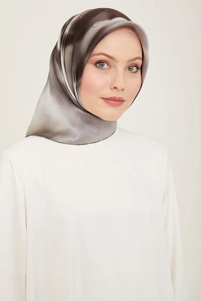 روسری نارنجی کرپ ساتن ابریشم Armine - کد 808143533