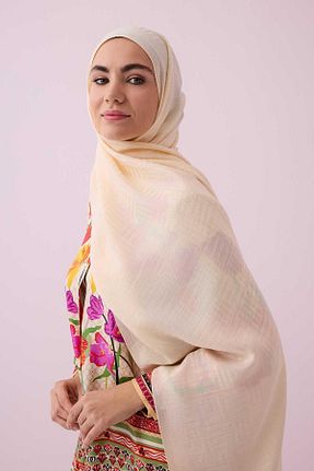 شال نباتی زنانه ابریشم Imannoor - کد 932097603